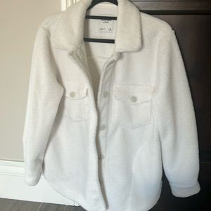 Abercrombie & Fitch Sherpa jacket, cream, size medium, worn once